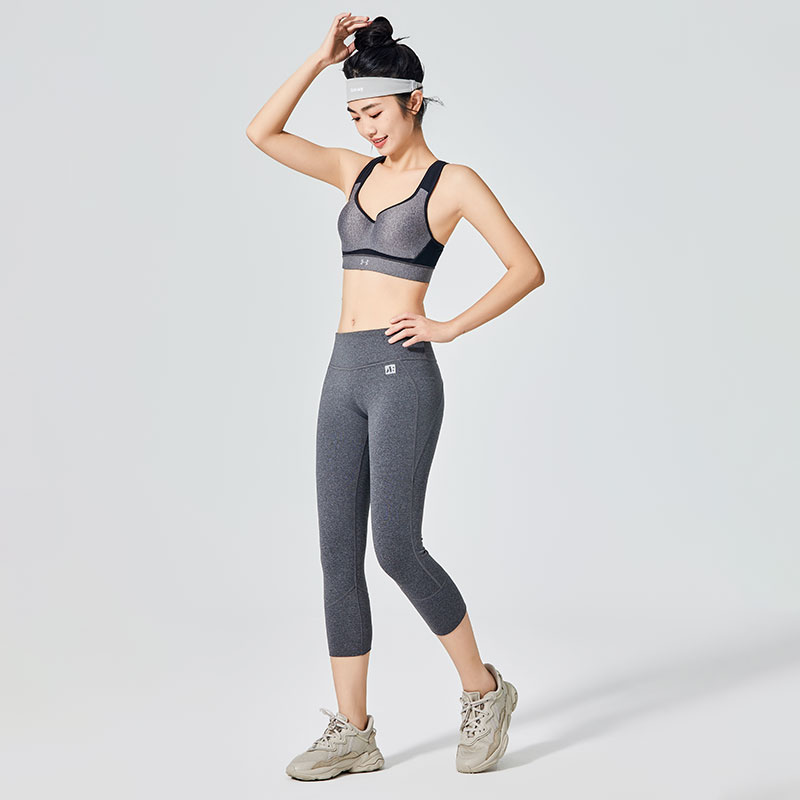 Leggings esportivas femininas cinza cânhamo