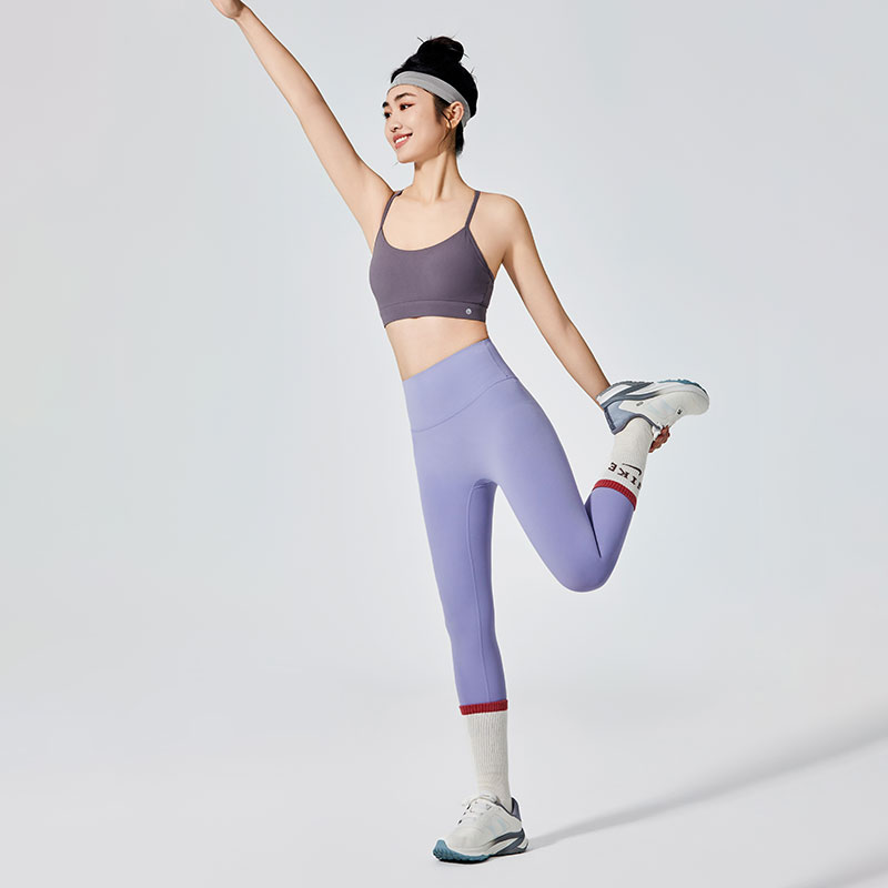 Leggings esportivas violetas femininas